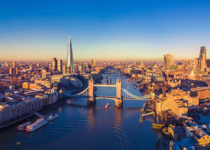 Aerial view of London, England