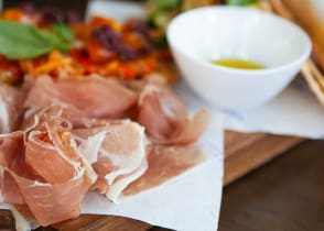 Prosciutto di Parma served at a restaurant in Italy