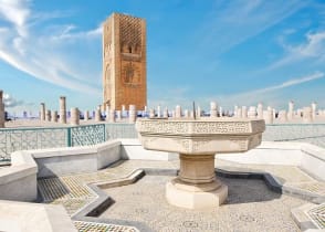 View of the Hassan Tower in Morocco