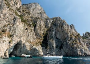 Exploring caves long the Amalfi Coast of Italy