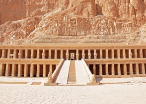 Entrance of the Mortuary Temple of Hatshepsut in Luxor, Egypt