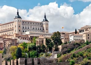 Ancient stone fortress Alcazar in Toledo, Spain