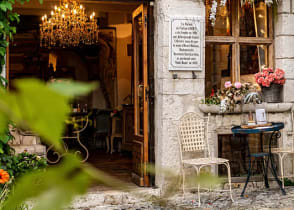 Quaint storefront in Saint Paul de Vence, France.