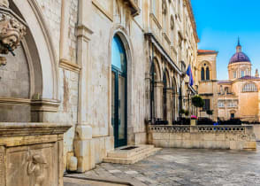 The cobblestone streets of Dubrovnik's winding alleys will make you fall in love with Croatia forever.