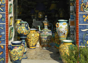 Appreciate the work of the masters of ceramics, Vietri sul Mare, Italy