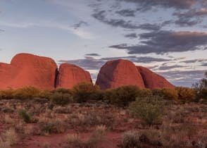 The moon above Kata Ttjuta in Australia