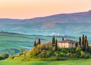 Beautiful sunset in the heart of Italy, Tuscany