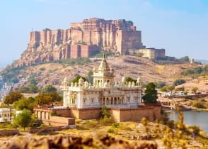 Mehrangarh Fort with Jaswant Thada in India.