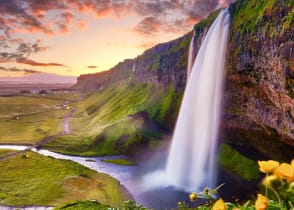 Seljalandsfoss waterfall in Iceland