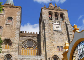 Cathedral in the ancient city of Evora in Portugal