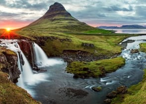 View of Kirkjufell in Iceland