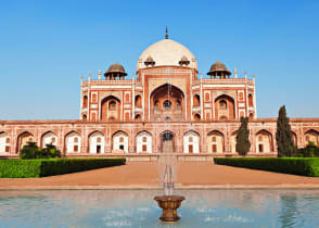 View of Humayan's Tomb in Dehli, India.