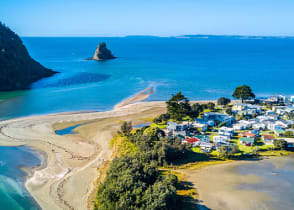 Small islands in Auckland, New Zealand