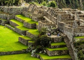 View of the ancient city of Machu Picchu in Peru