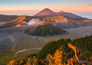 Sunrise at Mount Bromo volcano, east Java, Indonesia