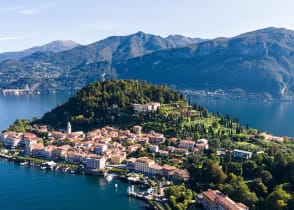 Aerial view of Lake Como, Italy