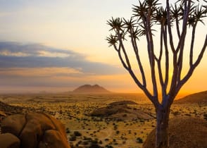 View of Spitzkoppe at Sunset, Namibia