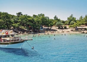 Tropical paradise island in Turkey