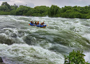 White water rafting on the Nile in Uganda