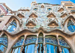 Casa Batllo by Gaudi in Barcelona, Spain