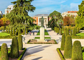 The Parterre garden in the Buen Retiro Park Madrid, Spain.