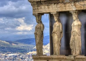 Caryatids from the Erechtheum in Athens, Greece