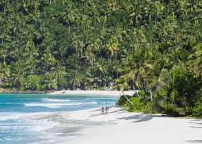 Beach walks at North Island Seychelles