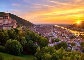 Sunset in Heidelberg, Germany