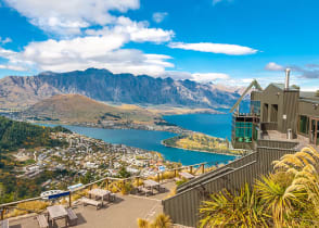 Queenstown with the Remarkables mountains in the background