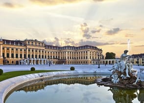 Fountain at Shoenbrunn Palace in Vienna, Austria