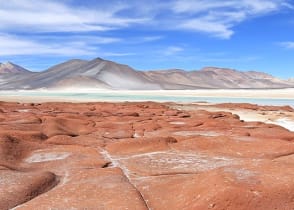 Salt Lake in Atacama Desert, Chile