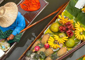 Floating market in Bangkok, Thailand