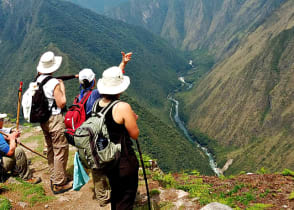 Inca ruins on Inca trail in Peru