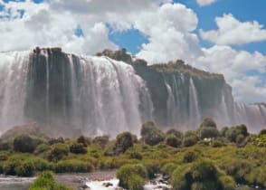 Beautiful view of the Iguazu Falls 