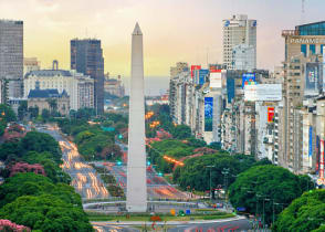 9 de Julio Avenue in Buenos Aires, Argentina