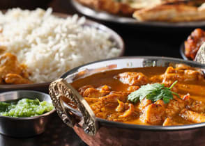 Traditional chicken tikka masala curry dish