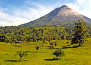 View of Arenal volcano in Costa Rica