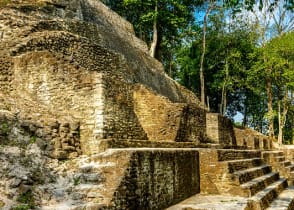 Cahal Pech temple in Belize 