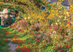 Walk through the gardens of Monte in Giverny, Normandy, France