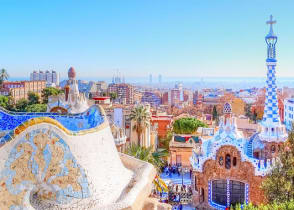 Gaudi's Park Guell in Barcelona, Spain