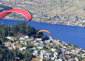 Amazing aerial view of Queenstown, New Zealand