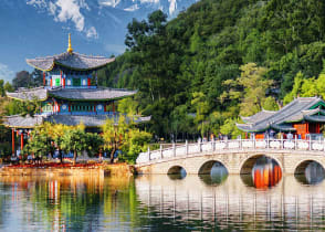 Moon Embracing Pavilion in the Jade Spring Park, China