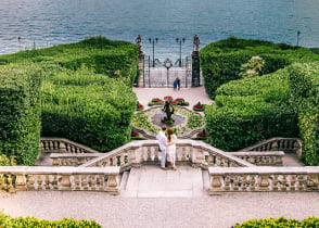 Couple at Lake Como in Italy