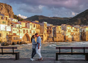 Couple in Celafu, Sicily, Italy