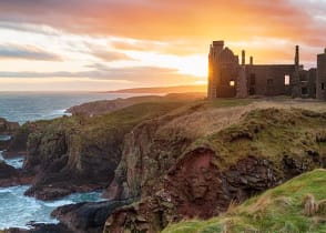 Slains Castle near Peterhead in Scotland