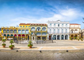 Plaza Vieja in Old Town Havana, Cuba