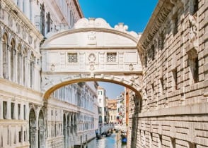 Famous Bridge of Sighs in Venice Italy