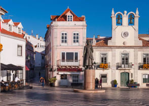 The central square of the town of Cascais, Portugal