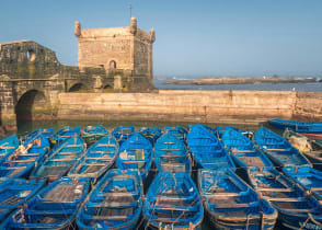 Fisherman boats in Essaouira port, Morocco