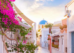 Traditional houses in Santorini, Greece